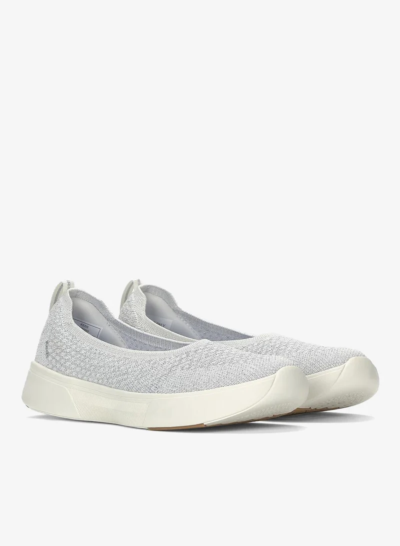 Keds Snow White/Silver Lurex Keds Women's BlissWalk Skimmer Casual Sneaker Silver for Women | Best Price UAE